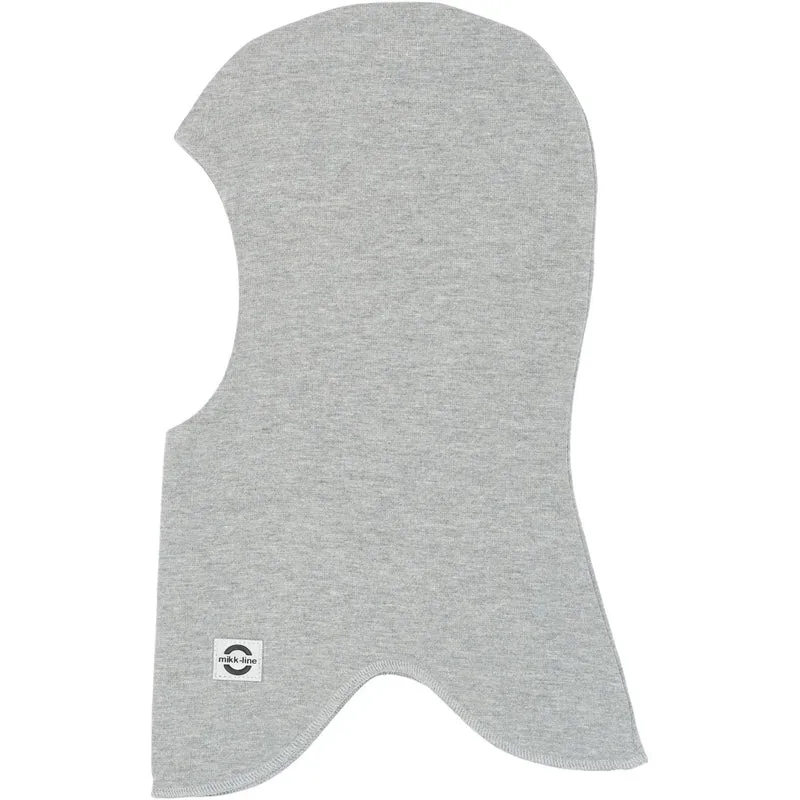 Mikk-Line Light Grey Melange Bomull Fullface - Dobbel