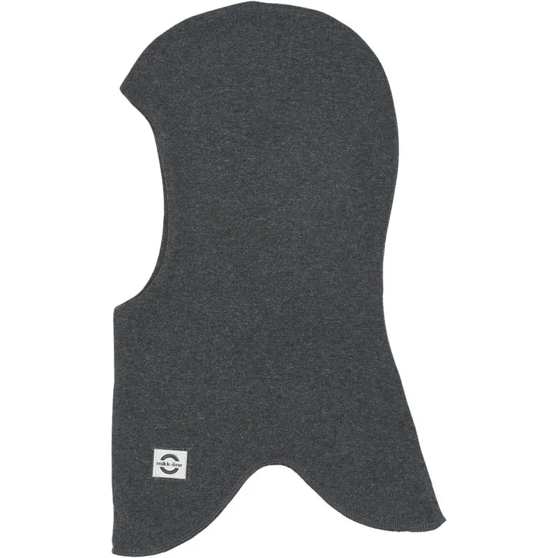 Mikk-Line Dark Grey Melange Bomull Fullface - Dobbel