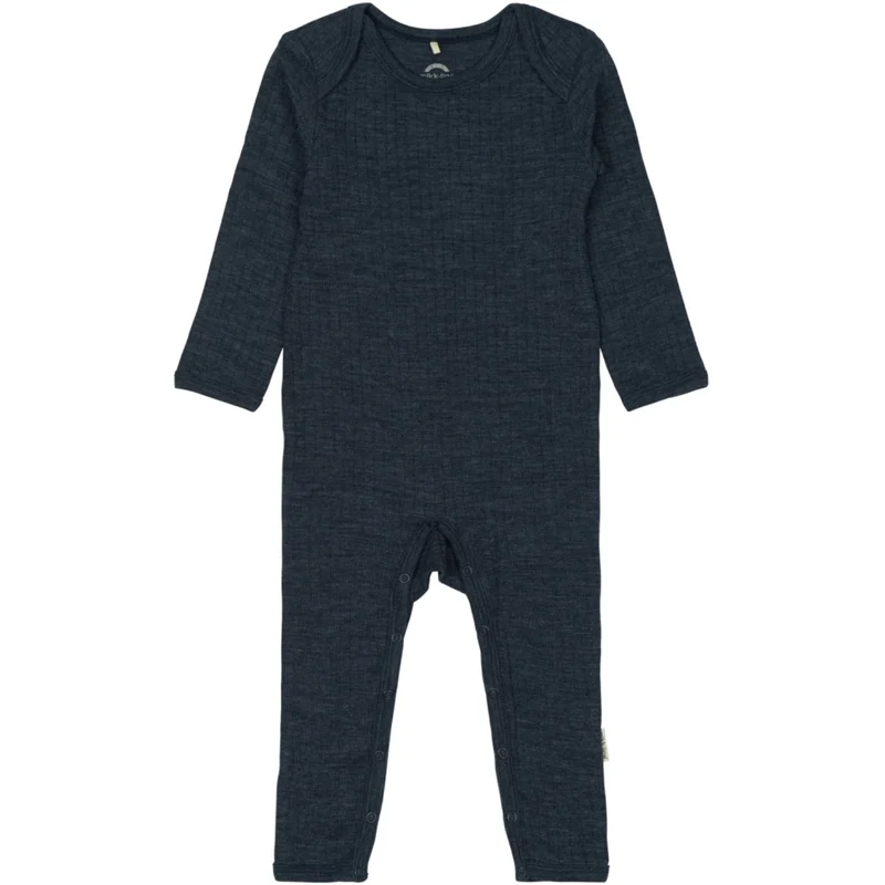 Mikk-Line Melange Blue Nights Merino Ull Ls Drakt