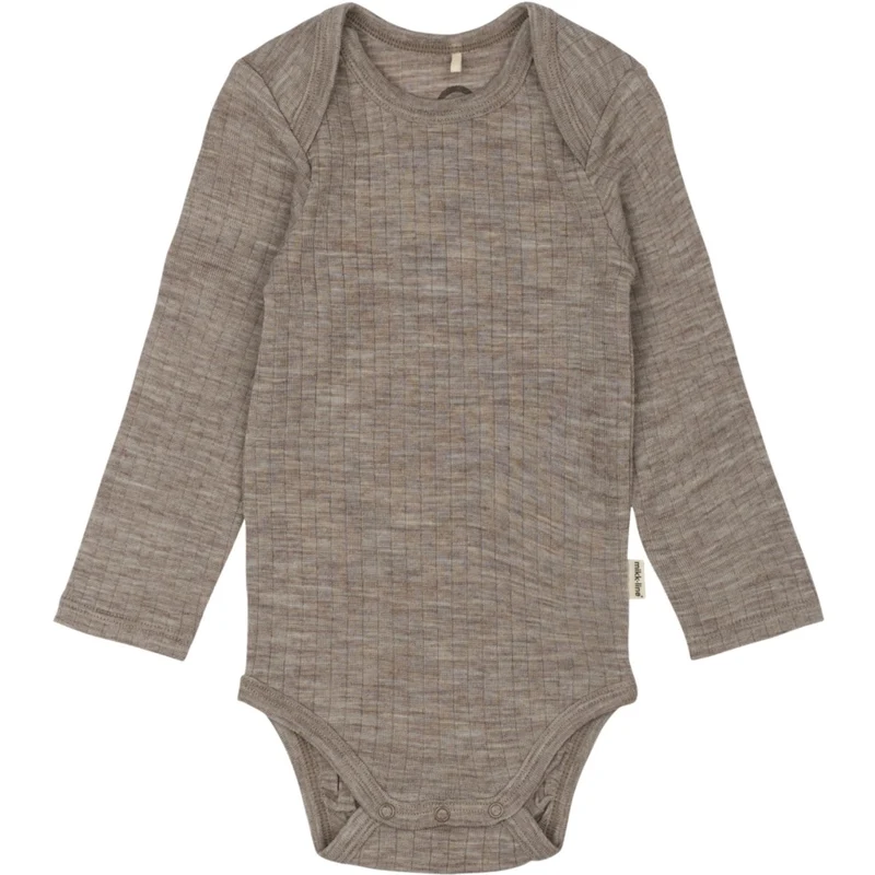 Mikk-Line Melange Denver Merino Ull Ls Body