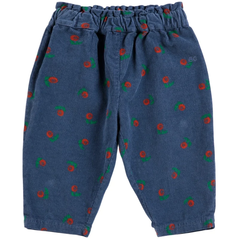 Bobo Choses Navy Blue Stamp Bloom All Over Corduroy Bukser