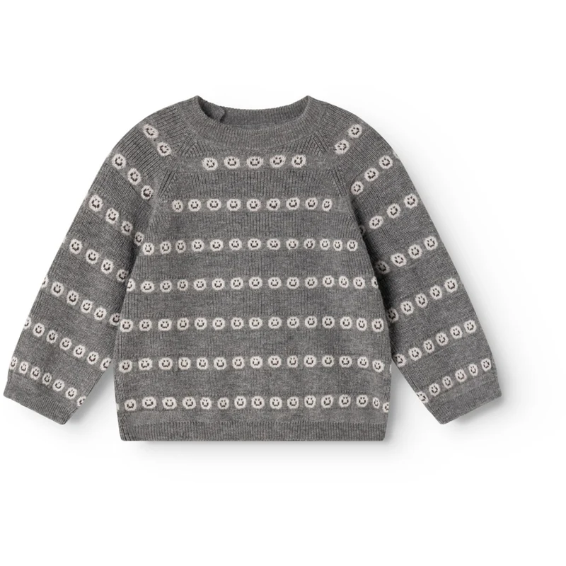 MarMar Light Cotton Wool Pattern Creamy Smiles Torin B Strikket Bluse