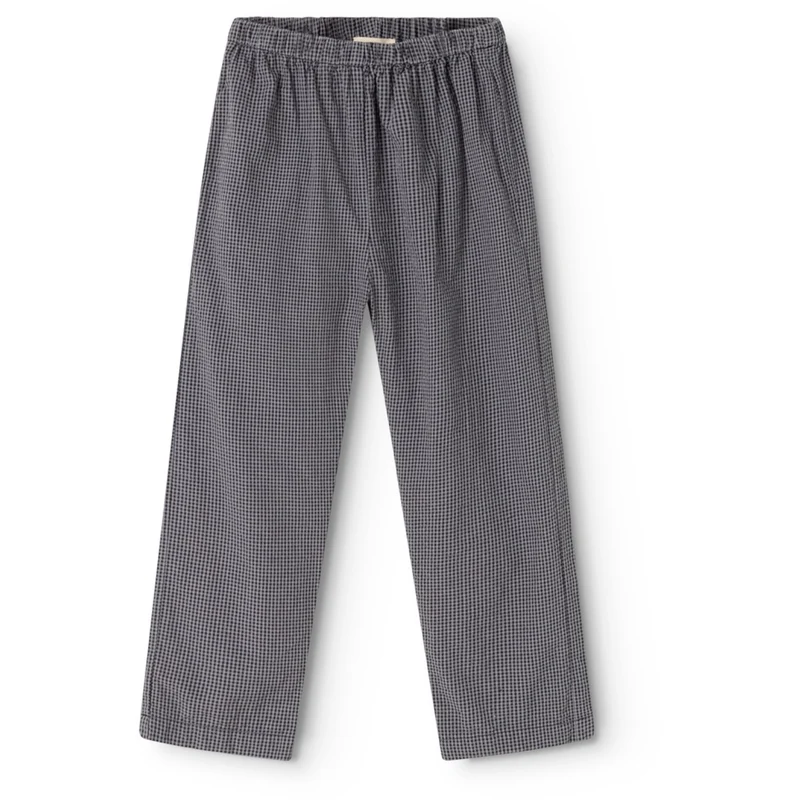 MarMar Cotton Seersucker Pigeon Blue Check Panto Bukser