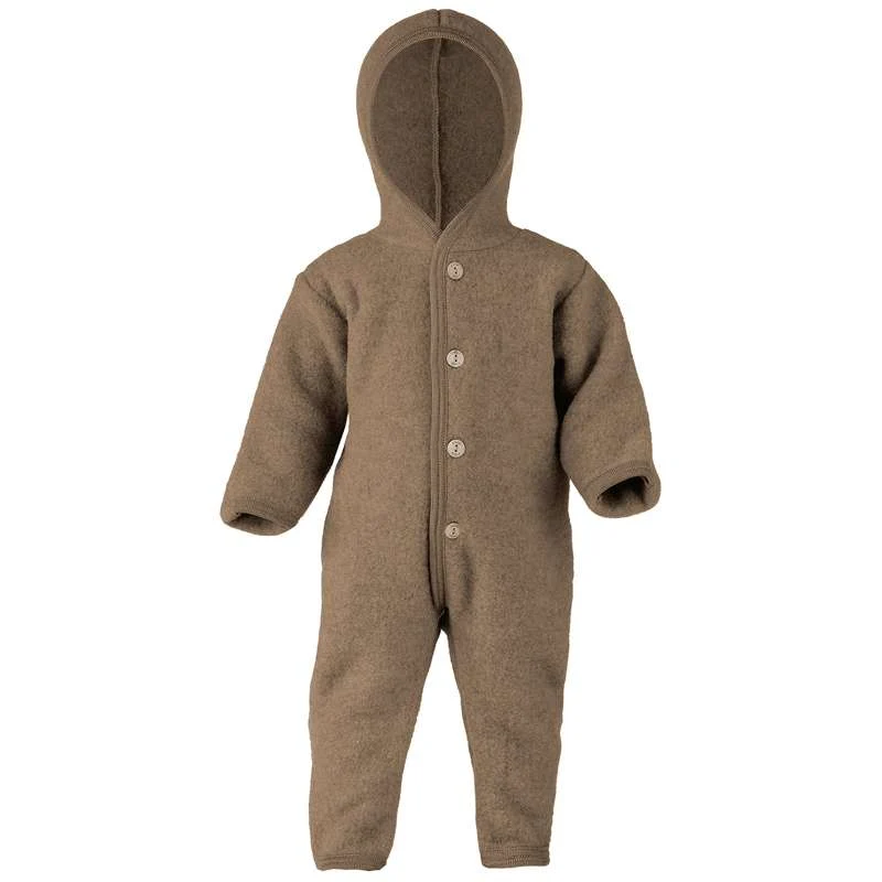 Engel Natur Overall/Driving suit with hood - Walnut