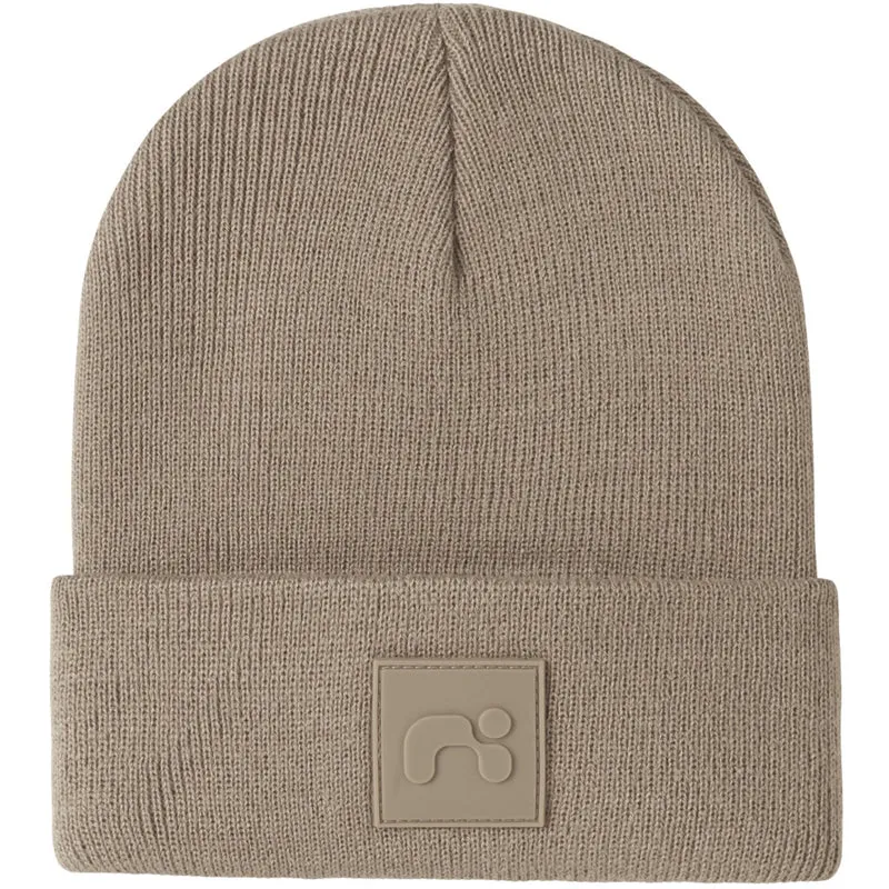 Name It Silver Mink New Badge Nmnmalik Strikk Beanie Badge1
