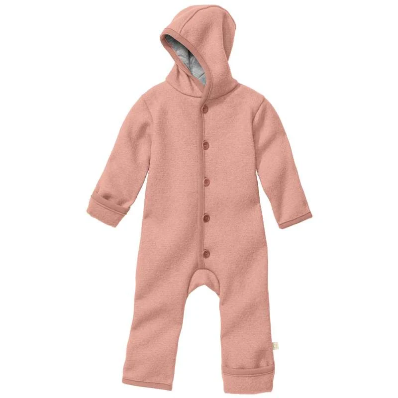 Disana Overall with Hood - Boiled Wool - Rosa