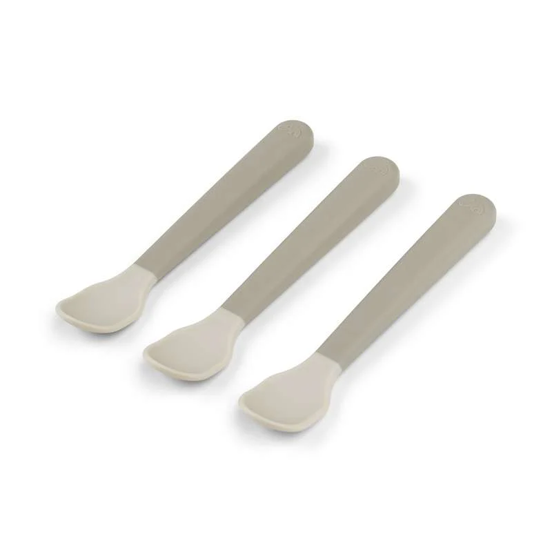 Done By Deer Foodie Easy-Grip Baby Spoons - 3-Pack - Sand