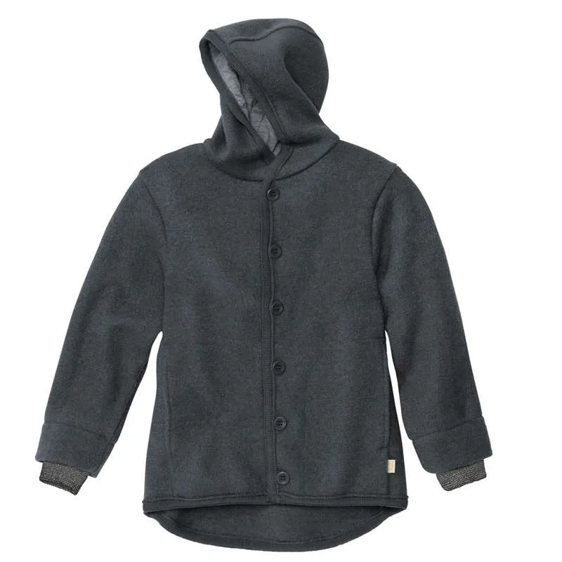 Disana Jacket with Hood - Boiled Wool - Anthracite Grey