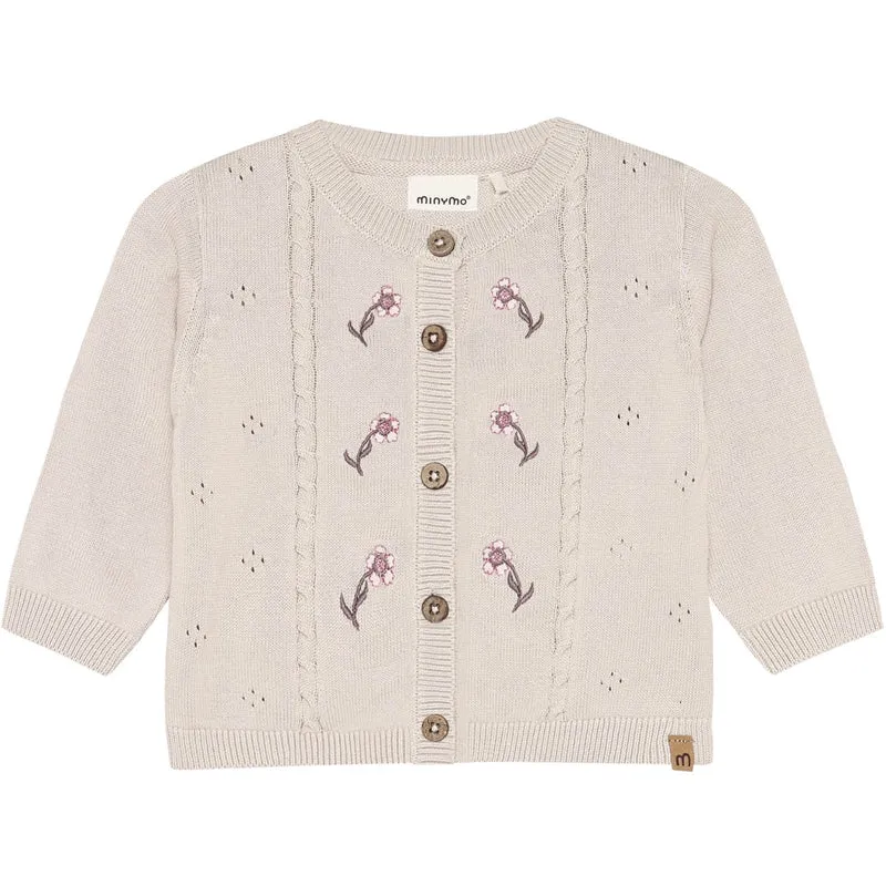 Minymo Pink Tint Cardigan Strikk