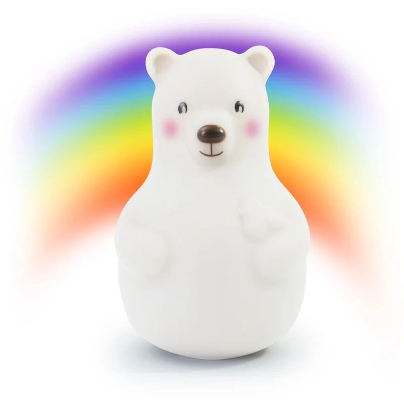 Pabobo White Bear Night Lys Med Colour Sensor