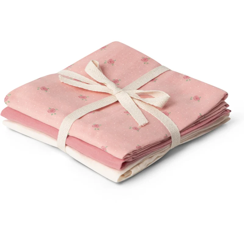 That's Mine Tiny Roses Bora Muslin Cloth 3-Pakning