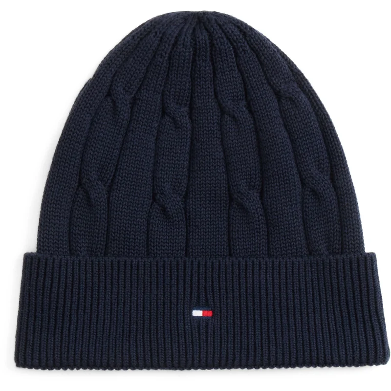 Tommy Hilfiger Dark Blue-Blue Essential Cable Beanie