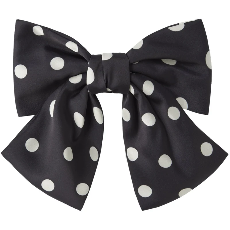 Name It Black Dots In Antique White Nkfnolina Hairbow