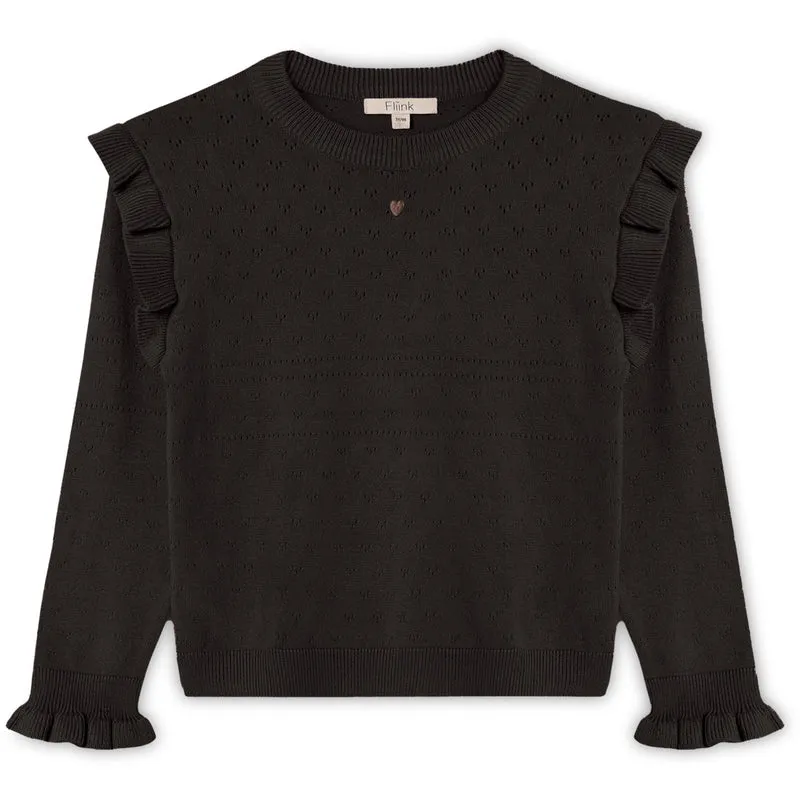 Fliink Coffee Bean Fame O-Neck Bluse