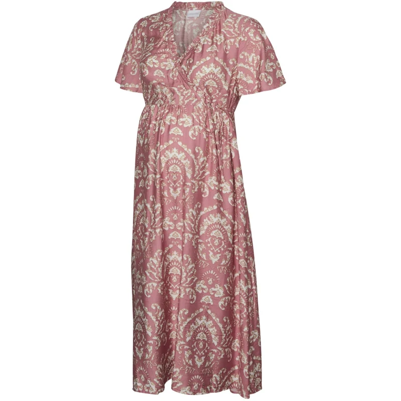 Mama;licious Zephyr Snow White Pattern Mlpauline Tess S/S Wo Midi Kjole 2F