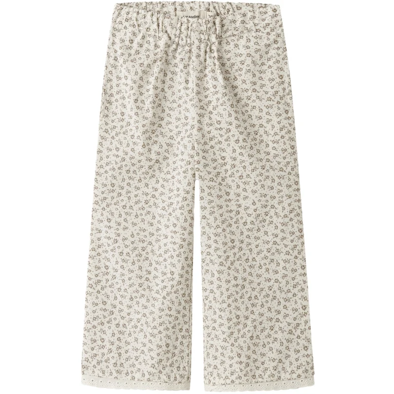 Lil'Atelier Coconut Milk Nmffjola Wide Ancle Bukser Lil