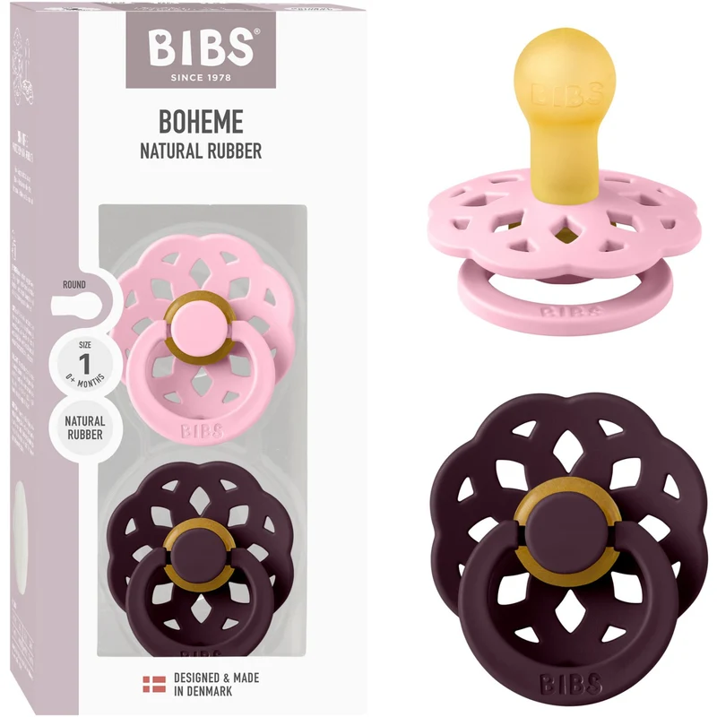 Bibs Pink/Plum Smokk Boheme 2-Pakning Latex