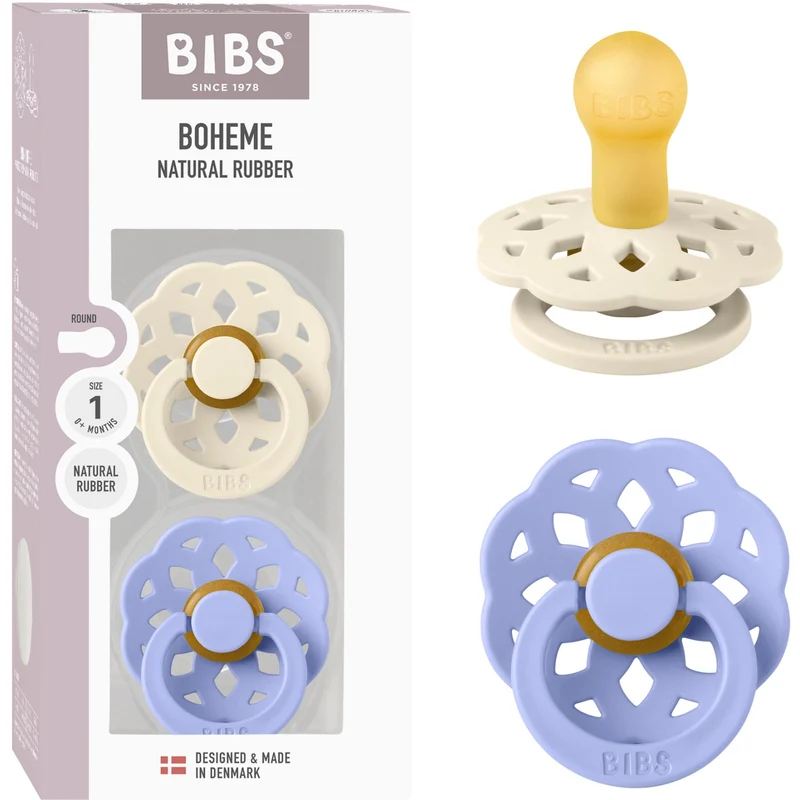 Bibs Ivory/Hush Smokk Boheme 2-Pakning Latex
