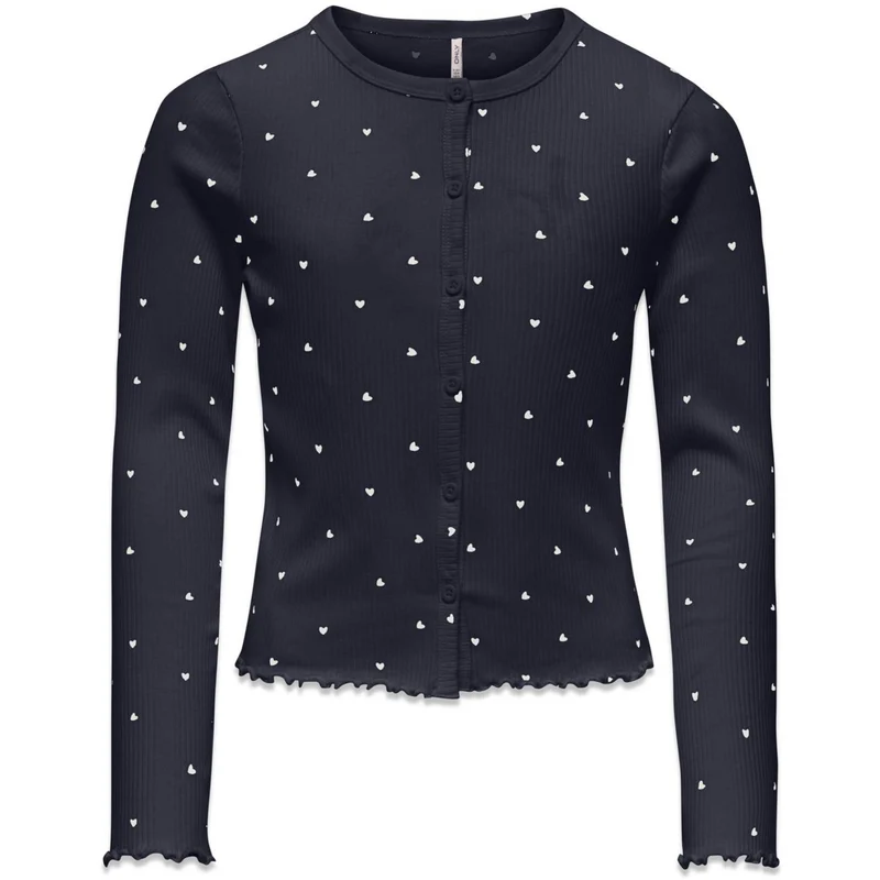 kids ONLY Night Sky Hearts/Cloud Dancer Kogbella Life L/S Cardigan Vd Jrs