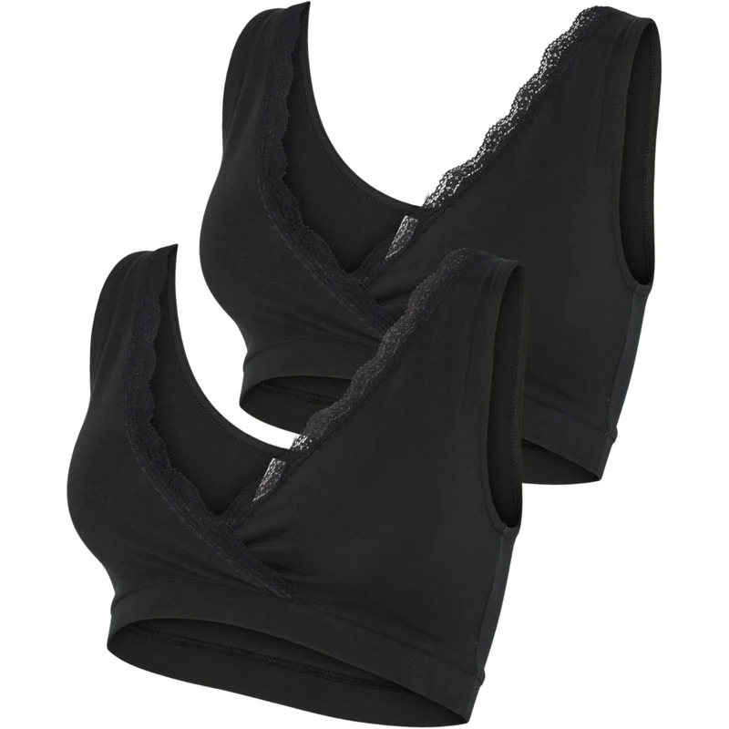 Mama;licious Black Mlhelena Crossy Lace BH 2F 2-P Noos