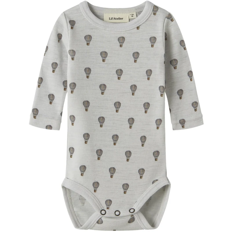 Lil'Atelier Oyster Mushroom Airbaloon Nbmnoel Nor Ull Ls Slim Body Lil