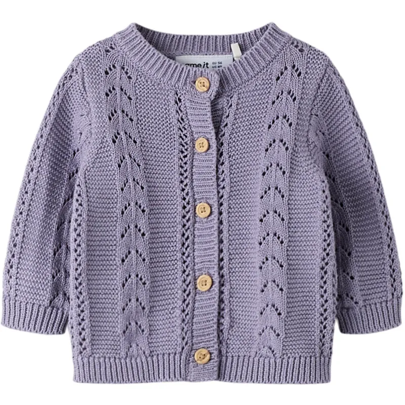 Name It Lavender Gray Nbftandra Ls Strikk Card