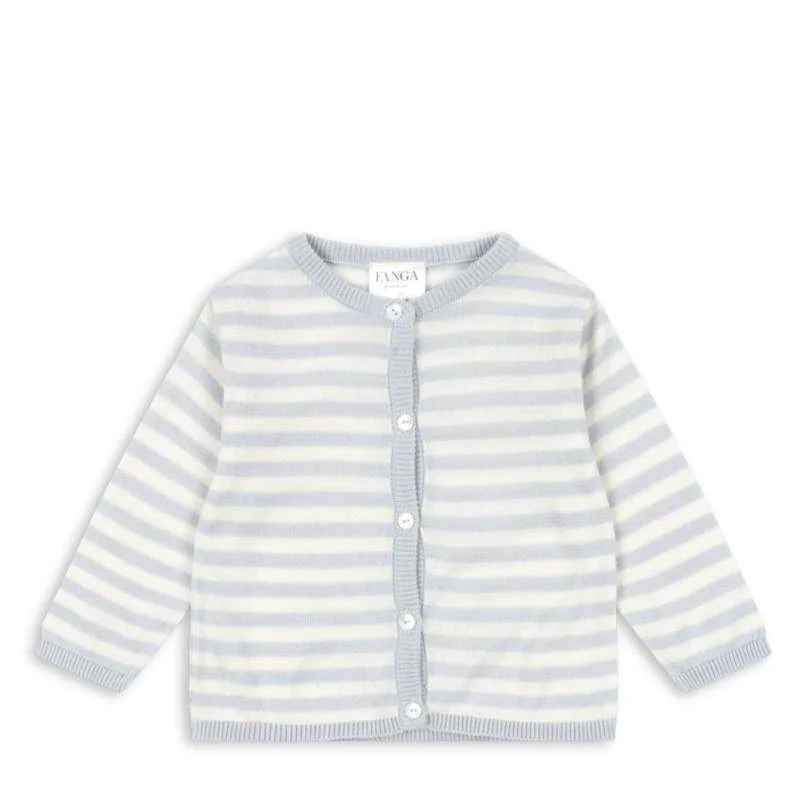 Fanga Fontana Venti Cardigan - Stickad - GOTS - Gray Dawn