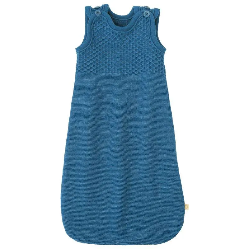 Disana Stickad Sovpåse - Ärmlös - Merinoull - 75 cm. - Dove Blue