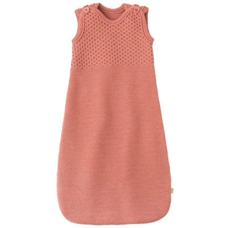 Disana stickad sovpåse - Ärmlös - Merinoull - 75 cm. - Soft Pink