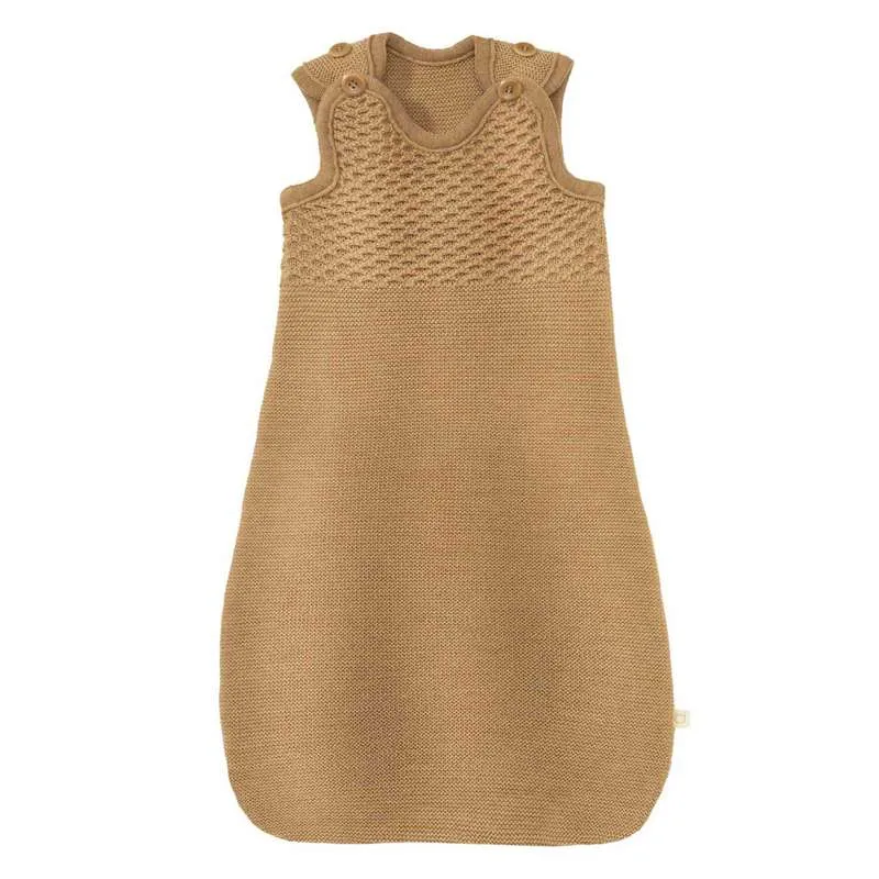 Disana Stickad Sovpåse - Ärmlös - Merinoull - 75 cm. - Caramel