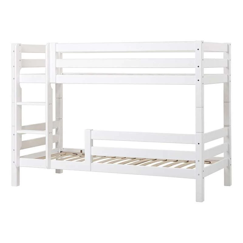 Hoppekids ECO Luxury - Våningssäng - 150 cm - 90x200 cm - Två sängstommar - Flexibel ribbotten - Vit