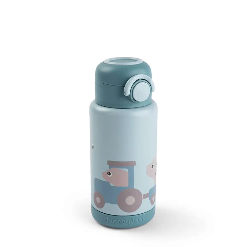 Done by Deer Termosflaska - 340ml - Tiny Farm - Blå