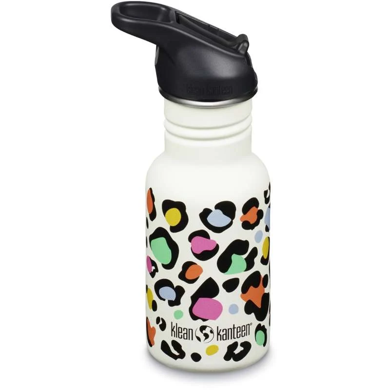 Klean Kanteen Classic Vattenflaska - Kid SportCap - 355ml - Leopard Print