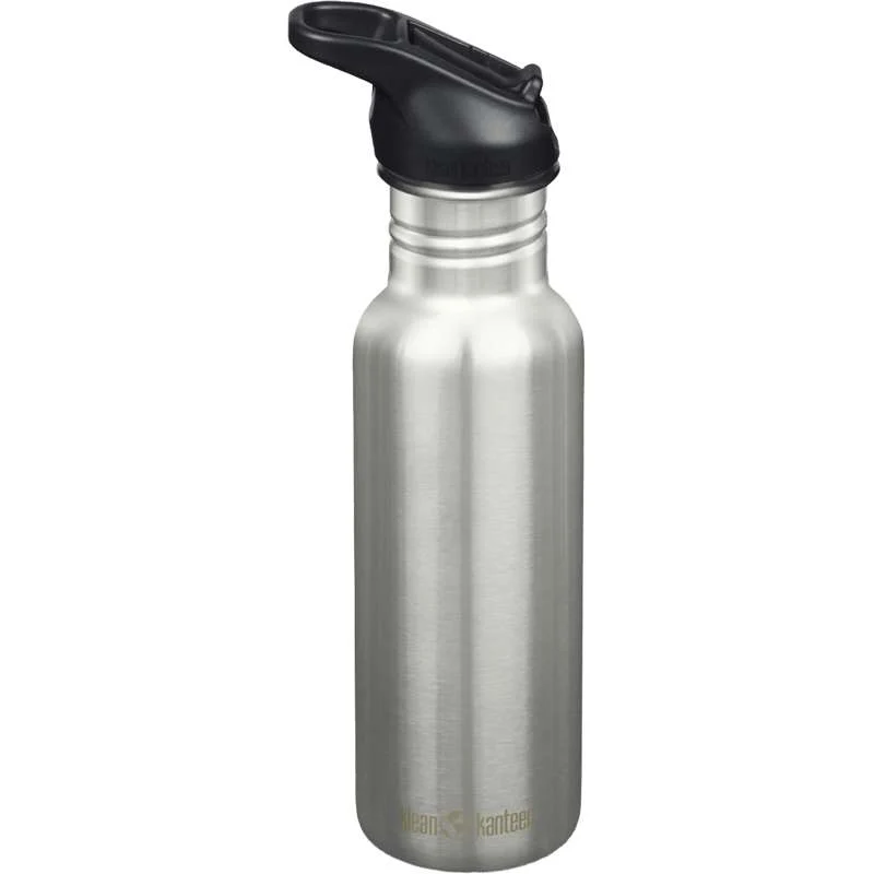 Klean Kanteen Classic Vattenflaska - Flip/Seal SportCap - 532ml - Brushed Stainless