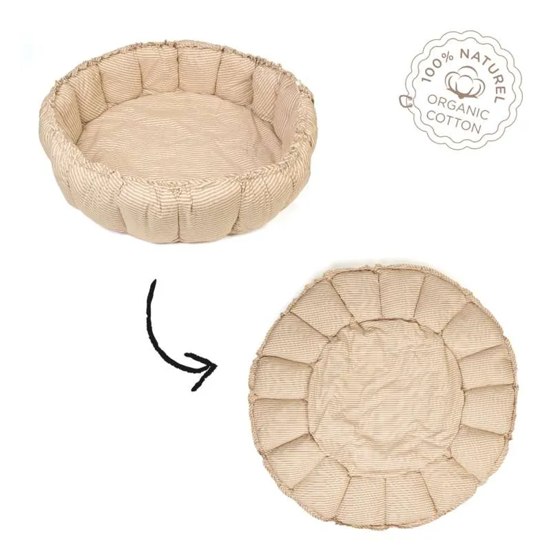 Play & Go Bloom - Babynest/Lekmatta - Stripes Brown