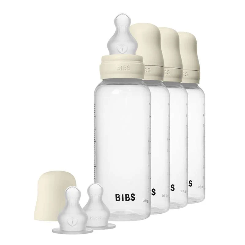 BIBS Bottle - Nappflaskset - 4 st. - Plast - Silikon - 270ml - Ivory