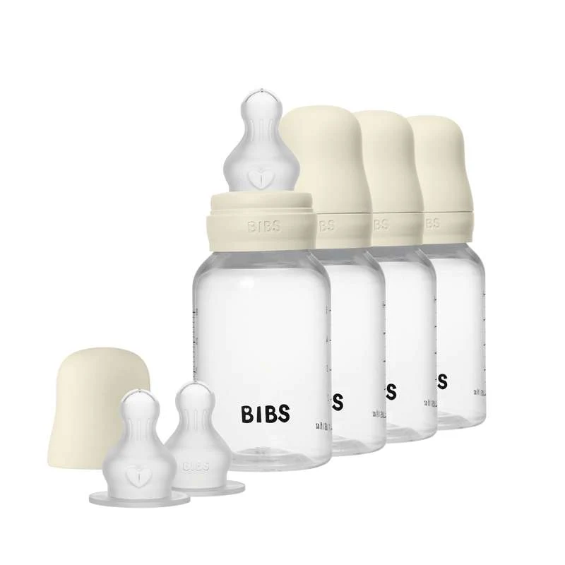 BIBS Bottle - Nappflaskset - 4 stk. - Plast - Silikon - 150ml - Ivory