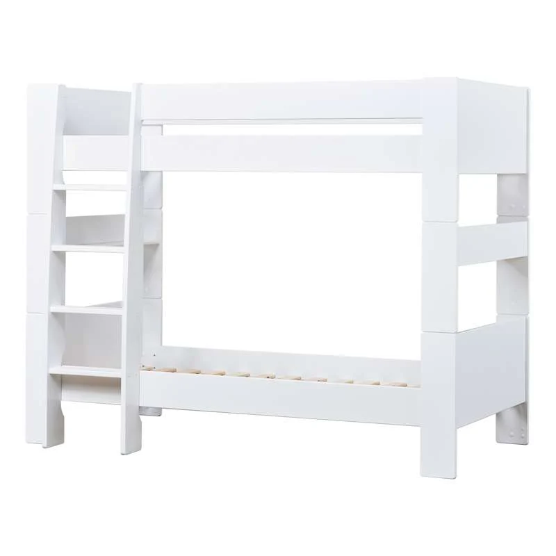 Hoppekids PURE - Våningssäng - 90x200 cm - Vit