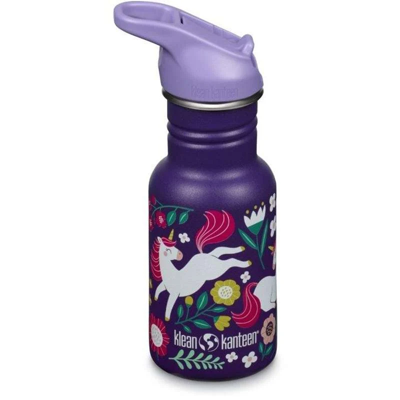 Klean Kanteen Classic Vattenflaska - Kid SportCap - 355ml - Leaping Unicorns