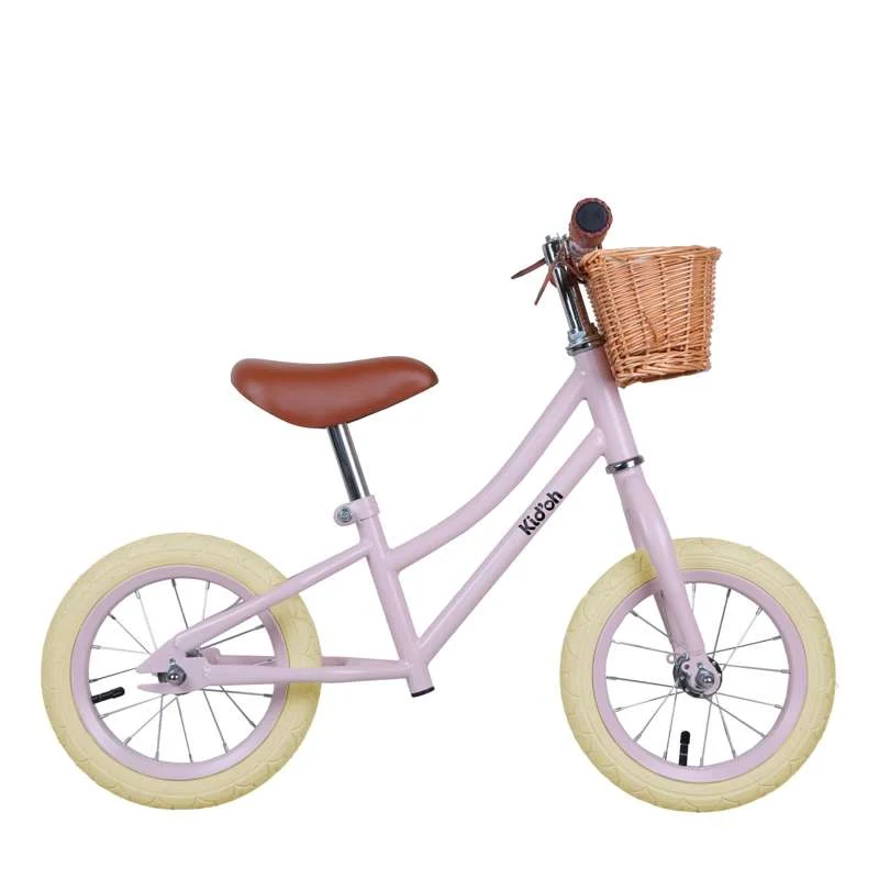 Kid'oh Springcykel m. Cykelkorg - Pale Rose