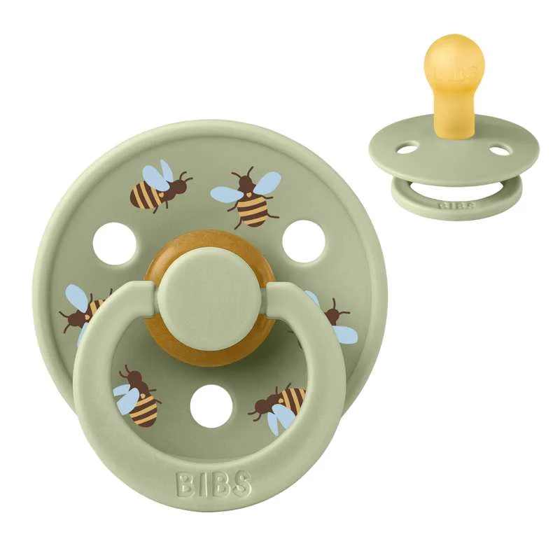 BIBS Rund Colour napp - Str. 1 - Naturgummi - Bumblebee Studio - Sage
