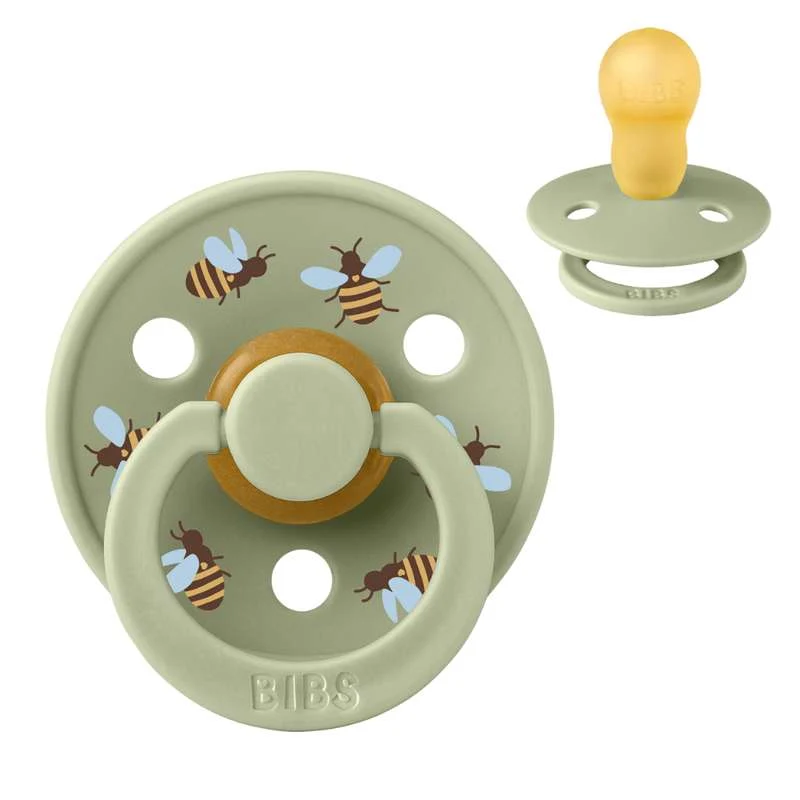 BIBS Rund Colour napp - Str. 3 - Naturgummi - Bumblebee Studio - Sage