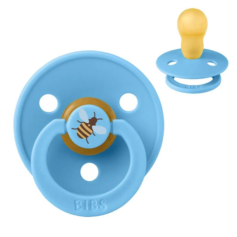 BIBS Rund Colour Napp - Stl. 3 - Naturgummi - Bumblebee Studio - Breeze