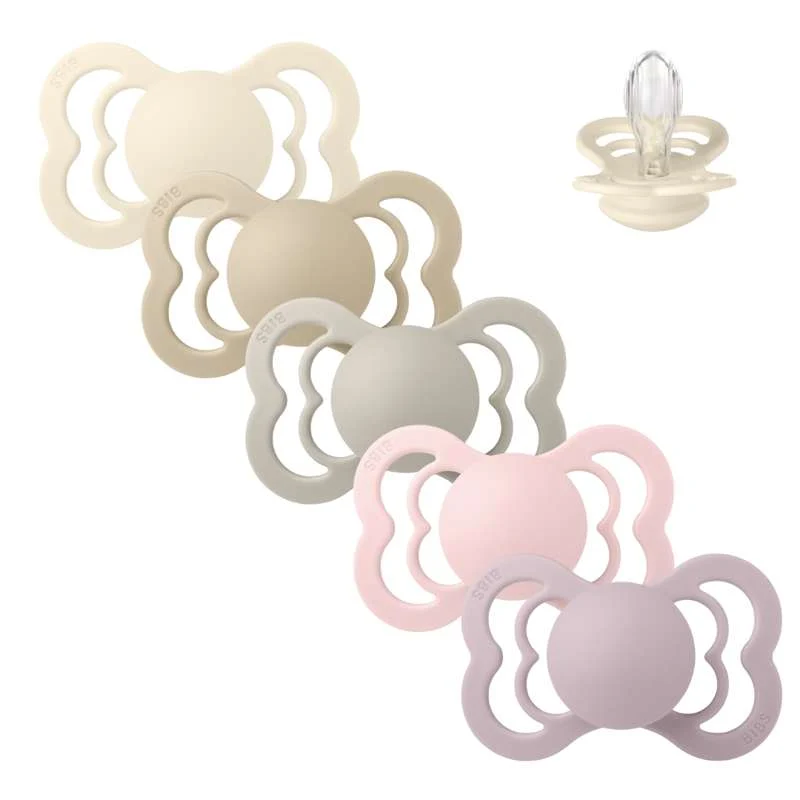 BIBS Symmetrisk Supreme Napp - Mixpack - 5 st. - Stl. 2 - Soft and Gentle