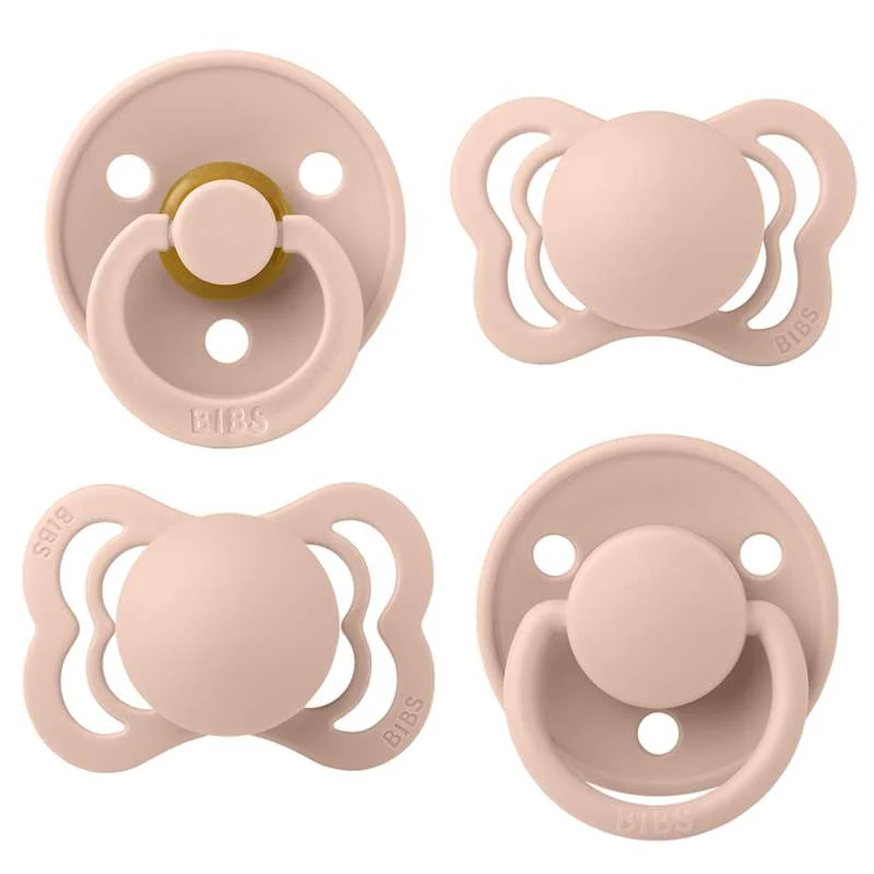 BIBS Try-It Collection - 4 Olika Nappar - Stl. 1 - Rosa