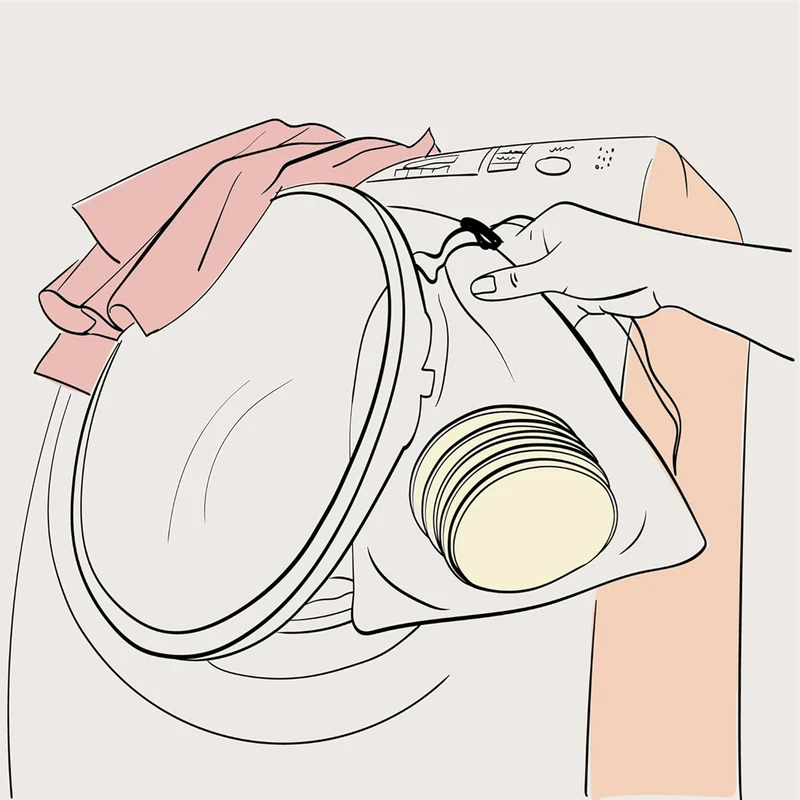 MOM'S PADS επιθέματα θηλασμού από μπαμπού x14 + σακούλα πλυσίματος, νεσεσέρ