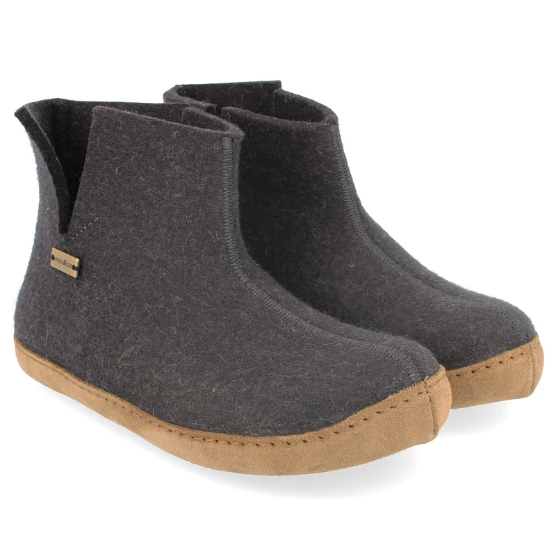 Haflinger - unisex hjemmesko i uld - Emils Choice - antracit - 2. SORTERING - mangler original kasse
