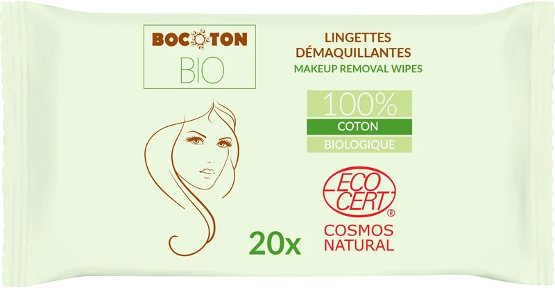 Bocoton Bio - makeup fjerner - vådserviet - 20 stk.