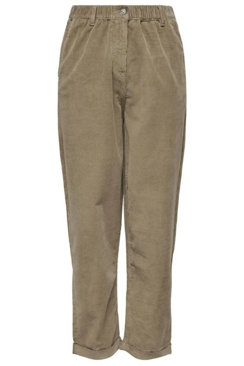Only - Onlflora Ela Cord Carrot Pant - 4337288 Weathered Teak