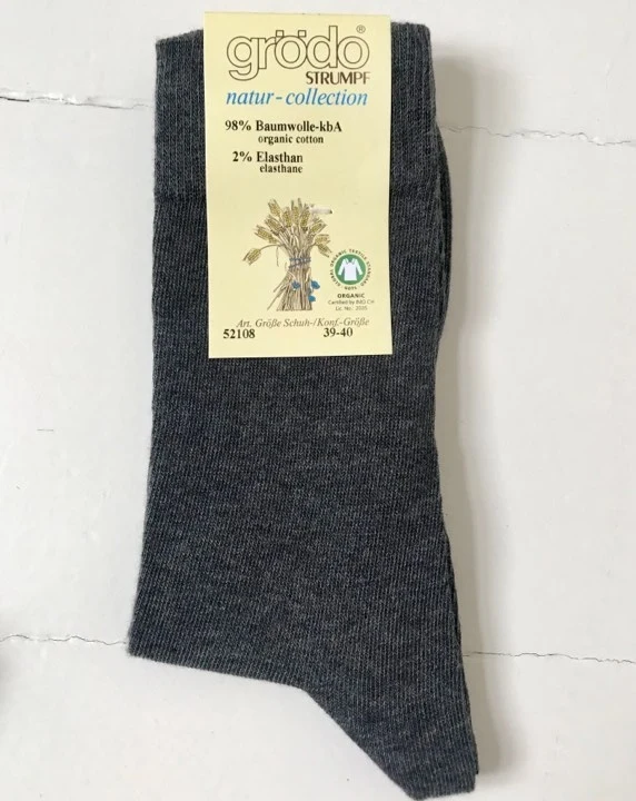 Grödo - strømper unisex - økologisk bomuld - grå